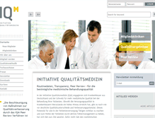 Tablet Screenshot of initiative-qualitaetsmedizin.de